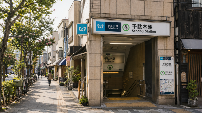 千駄木駅画像