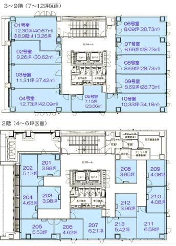 港区芝５丁目／レンタルオフィス間取り