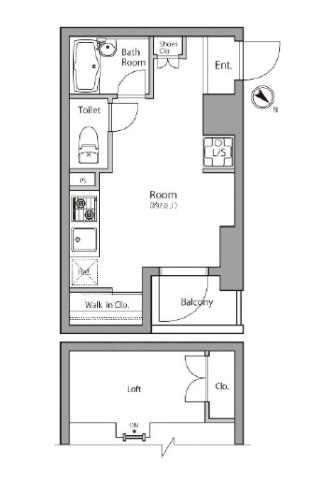 プライマル小石川（旧称：ベルフェリーク小石川）間取り