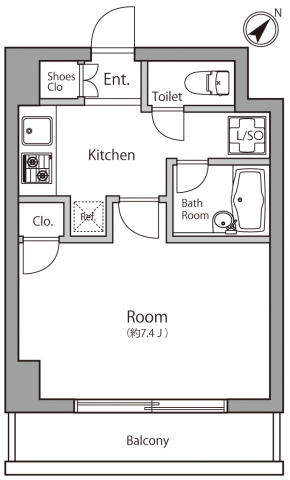 プライマル小石川（旧称：ベルフェリーク小石川）間取り
