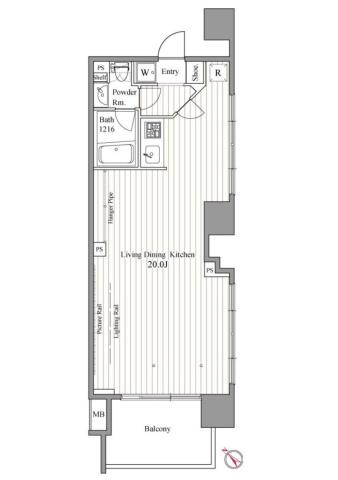 レジディア東銀座間取り