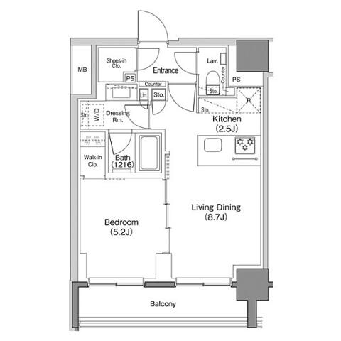 ザパークハビオ日本橋馬喰町間取り