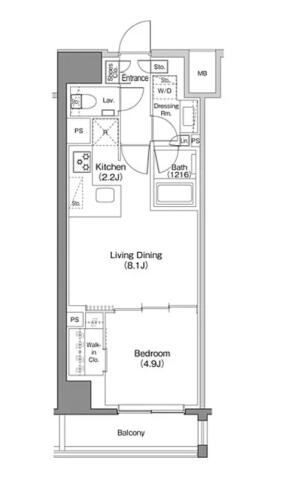 ザパークハビオ日本橋馬喰町間取り