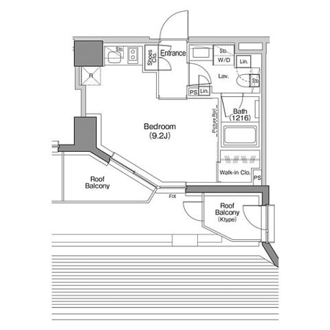 ザパークハビオ神楽坂香月間取り
