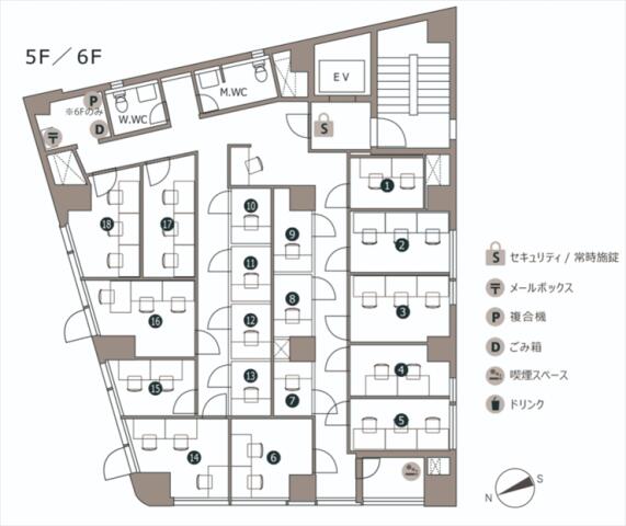 アトラスビル／レンタルオフィス間取り