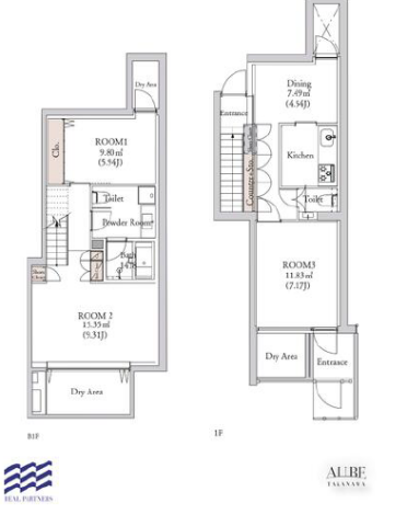ＡＵＢＥ ＴＡＫＡＮＡＷＡ間取り