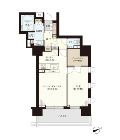 ウェリス六本⽊間取り