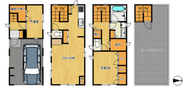 駒形２丁⽬⼾建間取り