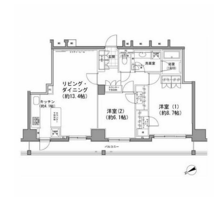 パークハビオ八丁堀間取り