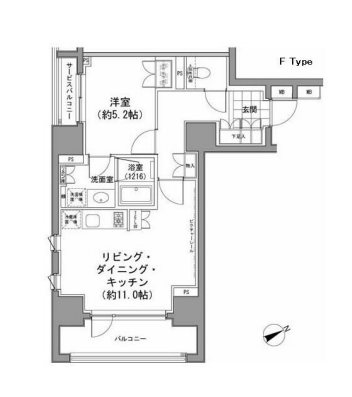 パークハビオ八丁堀間取り