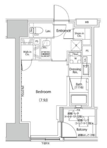 ザパークハビオ人形町レジデンス間取り