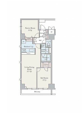 クレジデンス東銀座間取り
