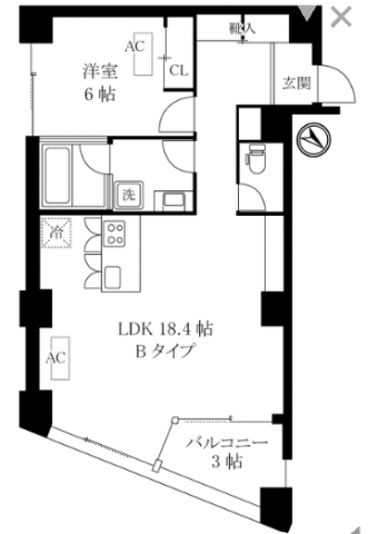 オレア⽇本橋浜町間取り