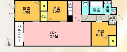  ＴＨＥ　ＢＥＬＵＧＡ　世田谷　ＲＥＳＩＤＥＮＣＥ（SOHO）間取り