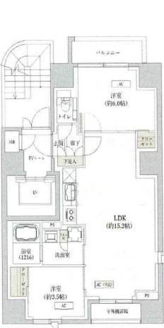 フォレ麻布十番（SOHO）間取り